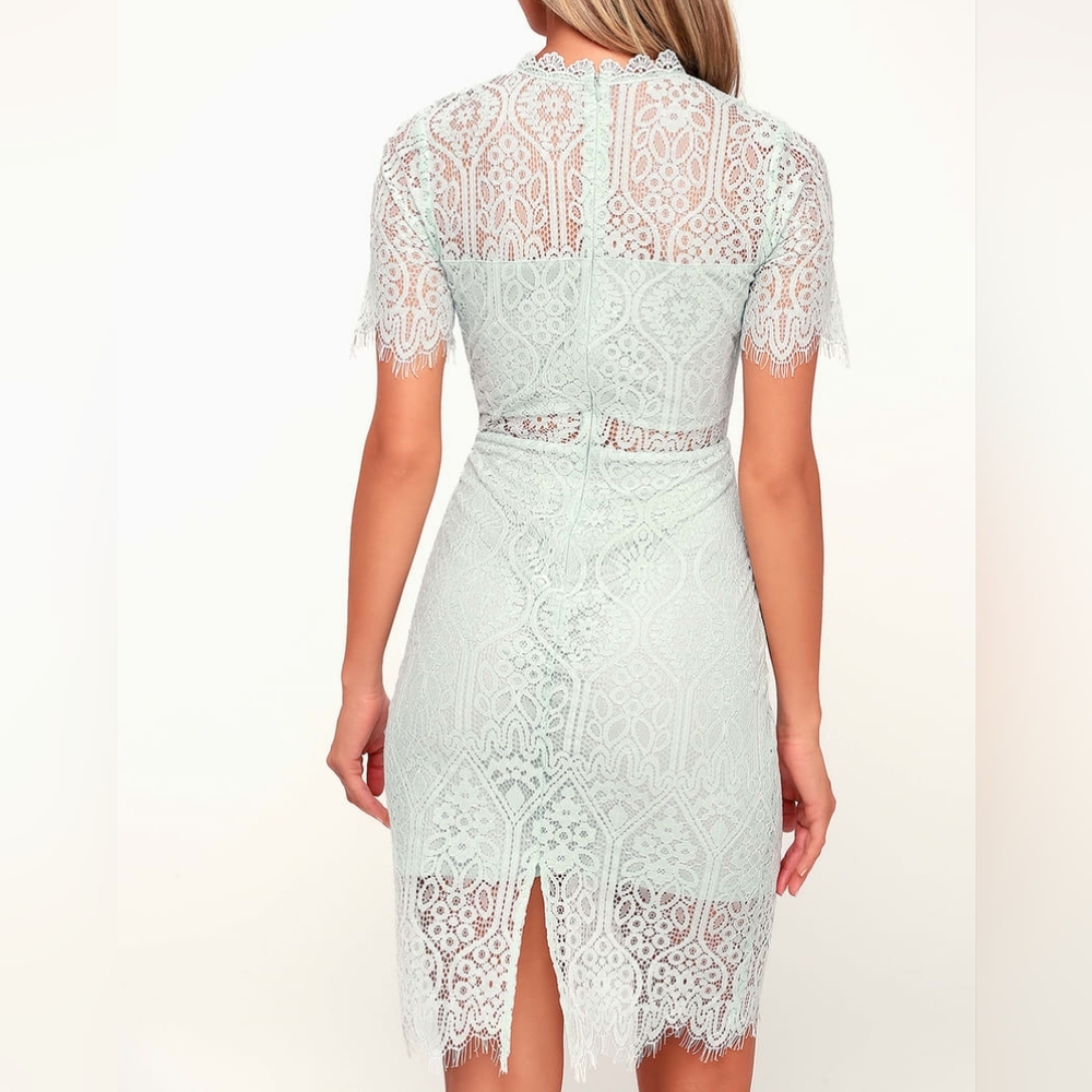 LULUS lace overlay dress L - Picture 3 of 11